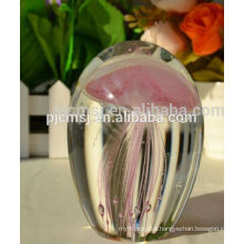 color ful crystal medusa crystal ball ,glass ball with animal for gift favor